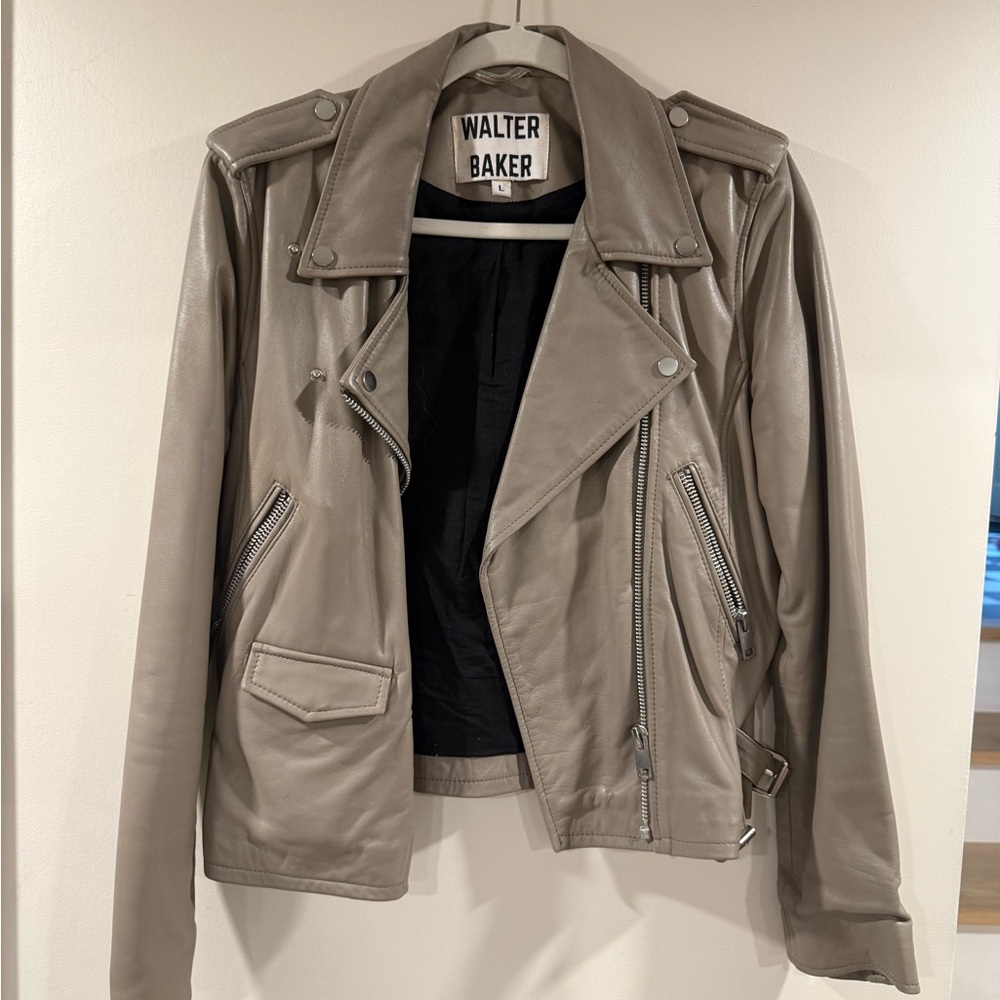Walter Baker Taupe Leather Jacket